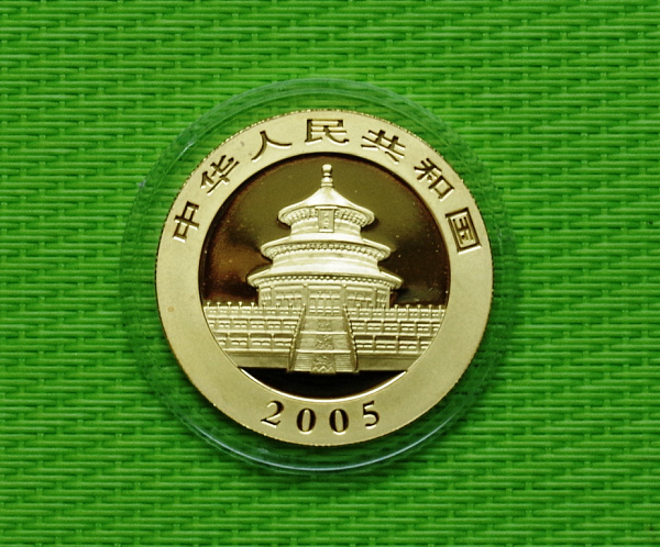 картинка Китай 500 юаней 2005 г. Панда. Золото. от магазина Одежда+ 2