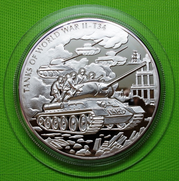 картинка Танк Т-34 килограмм серебра от магазина Одежда+