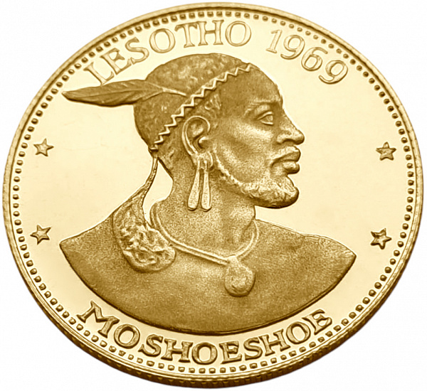 картинка Лесото. 4 Малоти 1969 г. Золото. 15.976 г*0.917 0.471 oz. от магазина Одежда+ 2