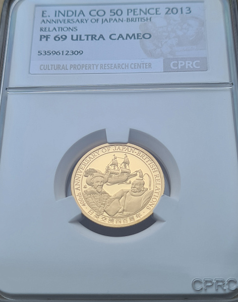 картинка Остров Святой Елены. 50 Пенсов 2013 г. Золото 8.0 г* 0.999 0.2569 oz. СЛАБ CPRC PF 69 ULTRA CAMEO! от магазина Одежда+ 3