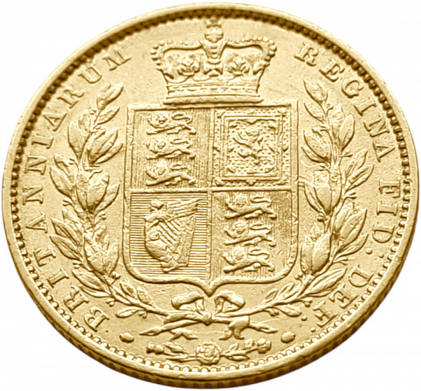 картинка Великобритания. 1 Соверен 1863 г. Золото. 7.99 г*0.9167 0.2355 oz. от магазина Одежда+