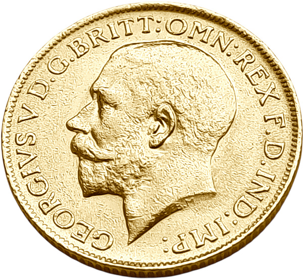 картинка Великобритания. 1 Соверен 1912 г. Золото. 7.99 г*0.917 0.2355 oz. от магазина Одежда+