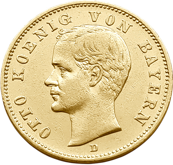 картинка Бавария. 20 Марок 1895 г. Золото. 7.965 г*0.900 0.2305 oz. от магазина Одежда+
