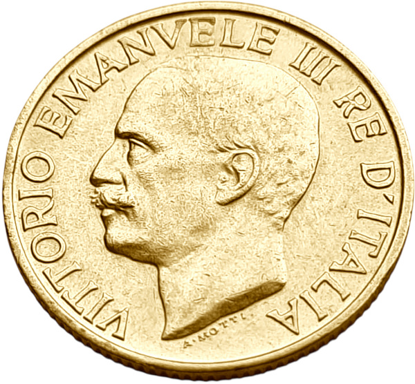 картинка Италия. 20 Лир 1923 г. Золото. 6.4516 г*0.900 0.1867 oz. от магазина Одежда+ 2