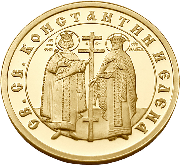 картинка Болгария. 100 Левов 2013 г. Золото 8.64 г*0.999 0.2775 oz. Святые Константин и Елена! Пруф! от магазина Одежда+