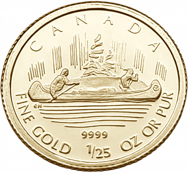 картинка Канада. 50 Центов 2005 г. Золото. 1.27 г*0.9999 0.0408 oz. от магазина Одежда+
