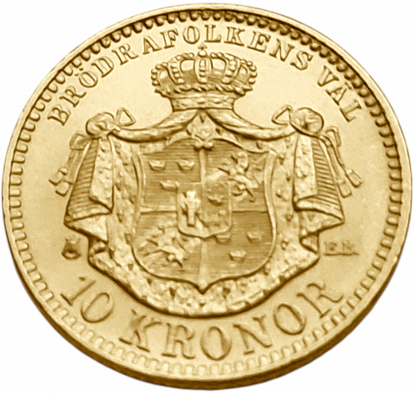 картинка Швеция. 10 Крон 1901 г. Золото. 4.4803 г*0.900 0.1296 oz. от магазина Одежда+ 2
