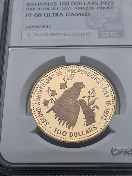 картинка Багамские острова. 100 Долларов 1975 г. Золото. 18.0145 г*0.500 0.2896 oz. от магазина Одежда+ 3