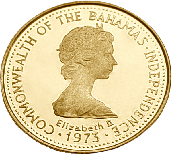 картинка Багамы. 10 Долларов 1973 г. Золото. 1.45 г*0.585 0.0273 oz. Табачный Голубь! Пруф! ТИРАЖ 1260 ЭКЗ! от магазина Одежда+ 2