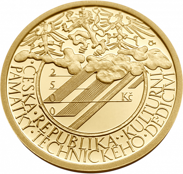 картинка Чехия. 2500 Крон 2006 г. Золото. 7.78г*0.9999 0.25 oz. Индустриальное Наследие! Астрономическая обсерватория! от магазина Одежда+ 2