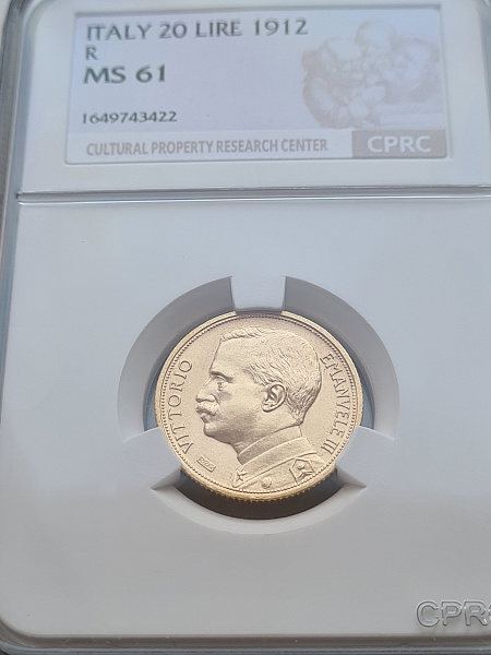 картинка Италия. 20 Лир 1912 г. Золото. 6.4516 г*0.900 0.1867 oz. от магазина Одежда+ 3