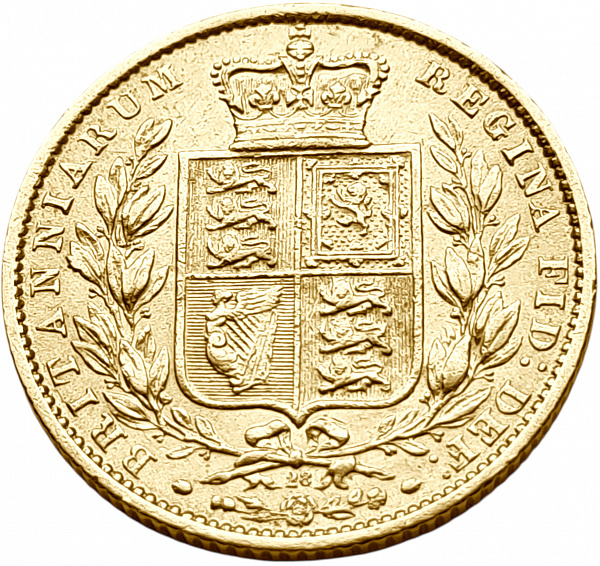 картинка Великобритания. 1 Соверен 1871 г. Золото. 7.99 г*0.9167 0.2355 oz. от магазина Одежда+ 2