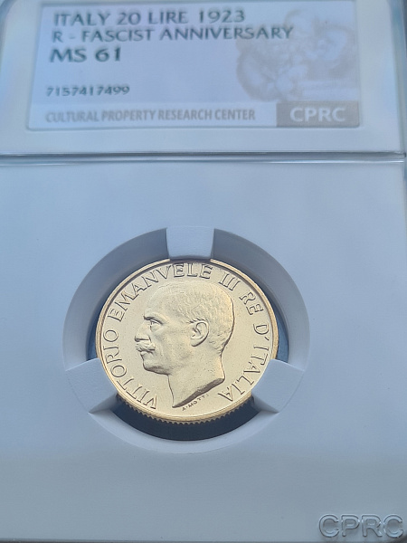 картинка Италия. 20 Лир 1923 г. Золото. 6.4516 г*0.900 0.1867 oz. от магазина Одежда+ 3