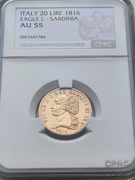 картинка Королевство Сардиния. 20 Лир 1816 г. Золото. 6.45 г*0.900 0.1866 oz. от магазина Одежда+ 3
