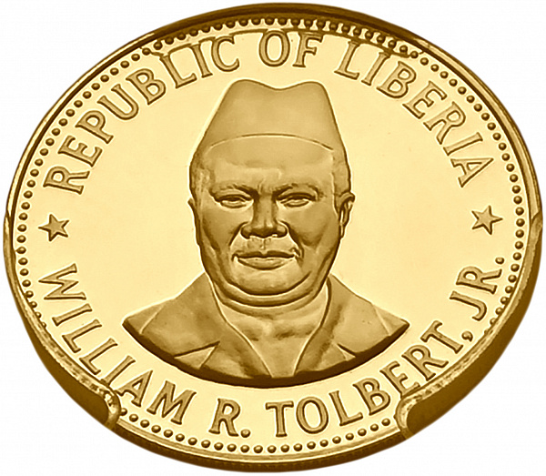 картинка Либерия. 100 Долларов 1979 г. Золото 10.93 г*0.900 0.3163 oz. СЛАБ PCGS PR 70 DCAM! от магазина Одежда+