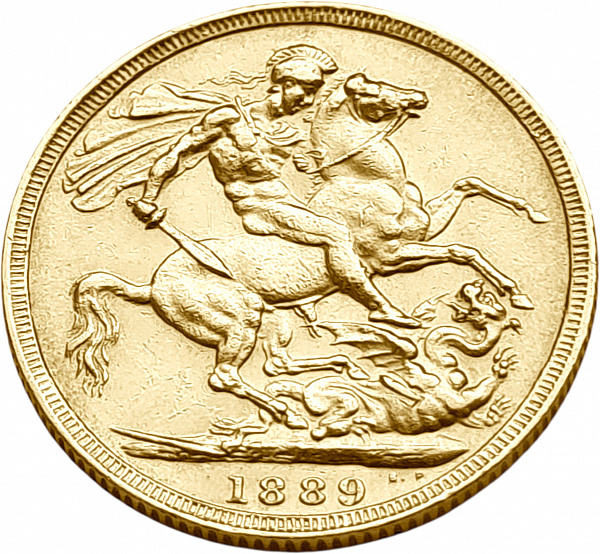 картинка Великобритания. 1 Соверен 1889 г. Золото. 7.9881 г*0.9167 0.2355 oz. от магазина Одежда+ 2