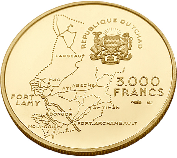 картинка Чад. 3 000 Франков 1970 г. Золото. 10.5 г*0.900 0.3038 oz. СЛАБ NGC PF67 ULTRA CAMEO! от магазина Одежда+ 2