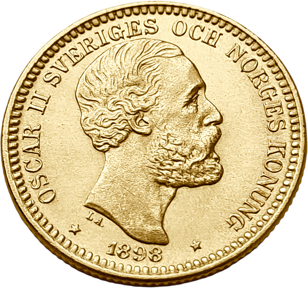 картинка Швеция. 20 Крон 1898 г. Золото. 8.9606 г*0.900 0.2593 oz. от магазина Одежда+