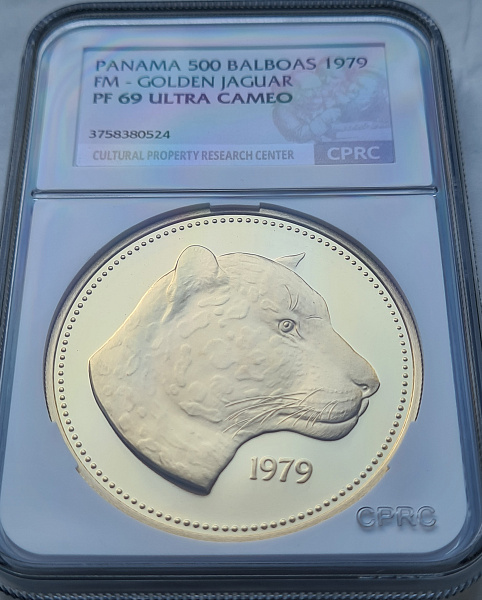 картинка Панама. 500 Бальбоа 1979 г. Золото. 41.7 г*0.900 1.2066 oz. Ягуар! СЛАБ NGC PF 69 ULTRA CAMEO! от магазина Одежда+ 3