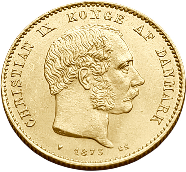картинка Дания. 20 Крон 1873 г. Золото. 8.9606 г*0.900 0.2593 oz. от магазина Одежда+ 2