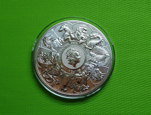 картинка Великобритания 10 фунтов 2022 г. Серия Звери королевы Completer серебро 10 унций от магазина Одежда+