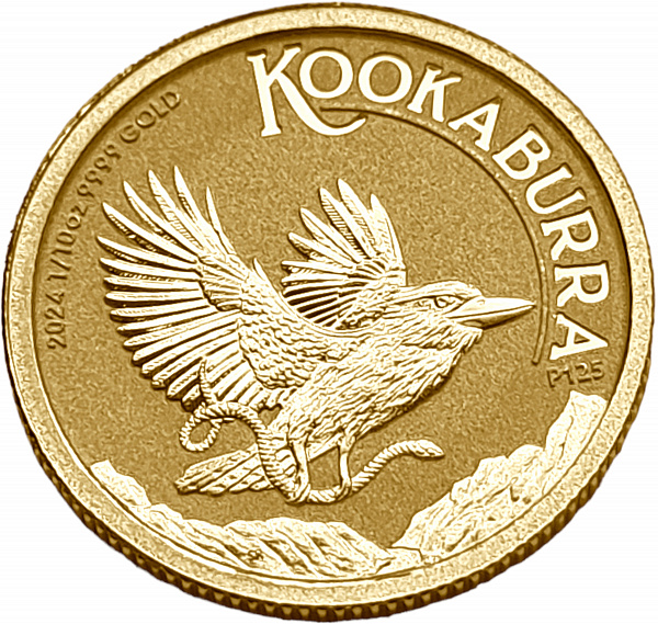 картинка Австралия. 15 Долларов 2024 г. Золото. 3.11 г*0.9999 0.1 oz. Кукабара! от магазина Одежда+