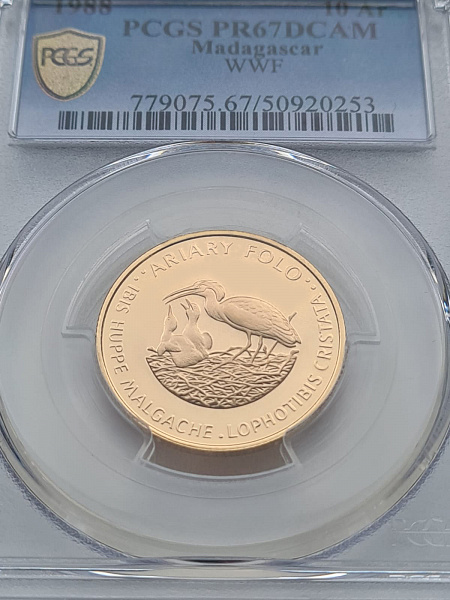 картинка Мадагаскар. 10 Ариари 1988 г. Золото. 10.0 г*0.917 0.2948 oz. ИБИС! от магазина Одежда+ 3