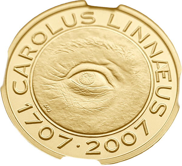 картинка Швеция. 2000 Крон 2007г. Золото. 12.0 г*0.900 0,3472 oz. Карл Линней! СЛАБ NGC PF 68 ULTRA CAMEO! от магазина Одежда+ 2