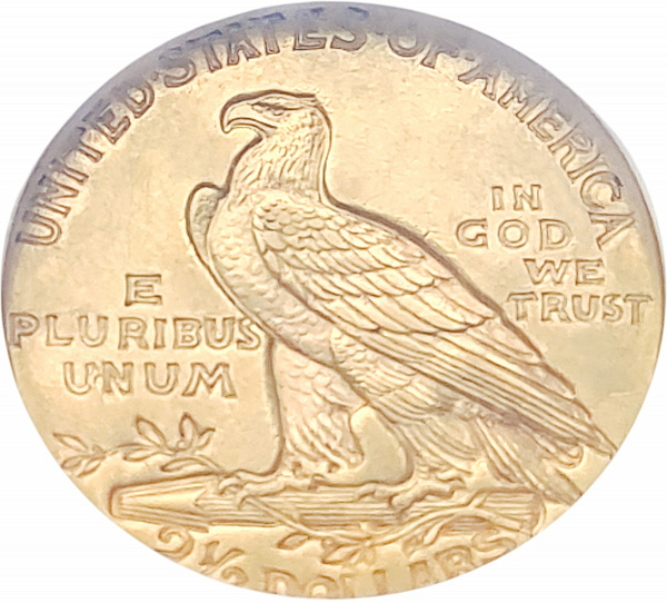 картинка США. 2 1/2 Доллара 1926 г. Золото. 4.18 г*0.900 0.121 oz. СЛАБ NGC MS 62! от магазина Одежда+ 2