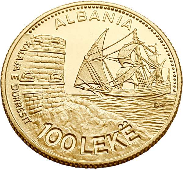 картинка Албания. 100 Леков 1987 г. Золото. 6.45 г*0.900 0.1866 oz. от магазина Одежда+