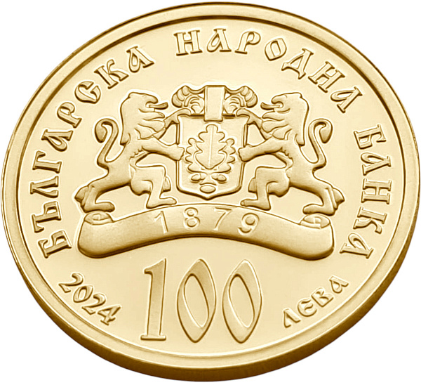 картинка Болгария. 100 Левов 2024 г. Золото. 8.64 г*0.999 0.2775 oz. Апостолы Петр и Павел! от магазина Одежда+ 2