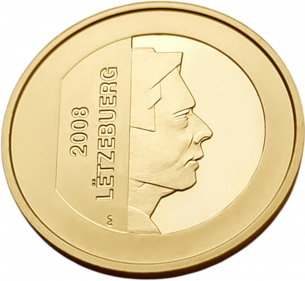 картинка Люксембург. 10 Евро 2008 г. Золото. 10.37 г*0.999 0.3331 oz. 10-летие Банка Люксембурга! от магазина Одежда+ 2