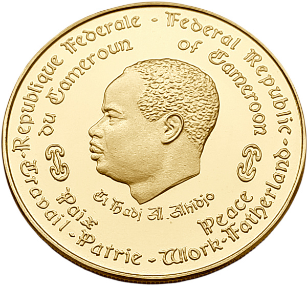 картинка Камерун. 5000 Франков 1970 г. Золото. 17.5 г*0.900 0.5064 oz. Пруф! СЛАБ PCGS PR 64 DCAM! от магазина Одежда+ 2