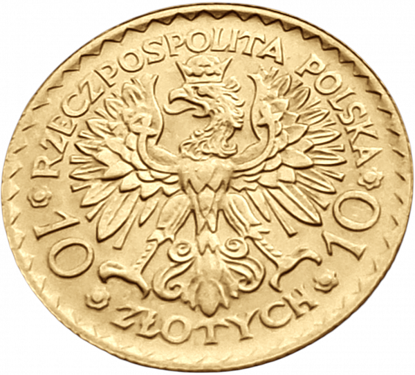 картинка Польша. 10 Злотых 1925 г. Золото. 3.2258 г*0.900 0.0933 oz. от магазина Одежда+ 2