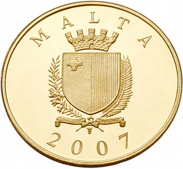 картинка Мальта. 25 Лир 2007 г. Золото. 6.5 г*0.920 0.1923 oz. Жан де ла Валетт! от магазина Одежда+ 2